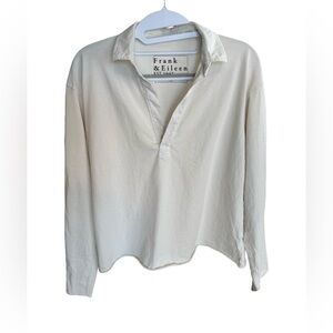Frank & Eileen NWD Patrick Popover Henley Cream Size XS